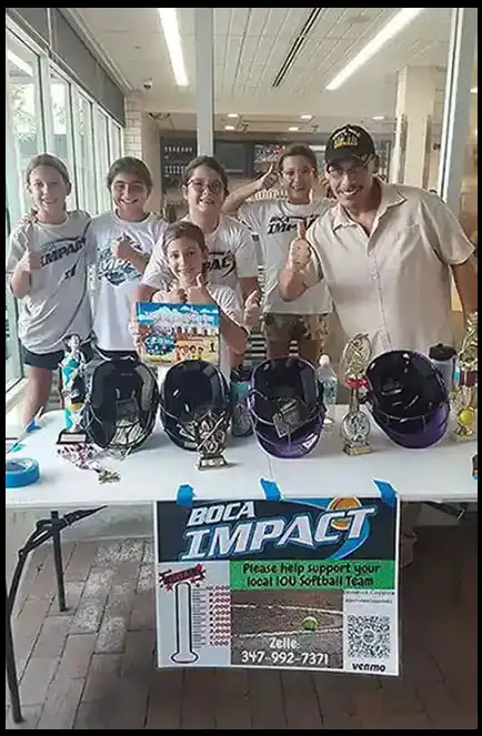 Children Book Author and Veteran David Haave promoting girls Softball Boca Raton Florida -- David Haave